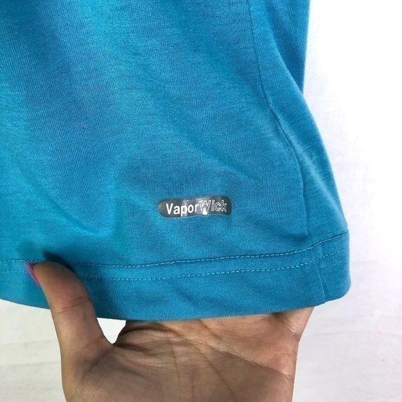 🦄2/$20 The North Face Turquoise Vaporwick Tee - Picture 4 of 7